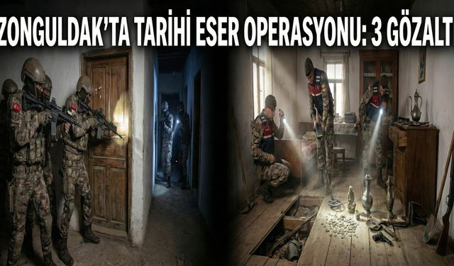 Zonguldak'ta Tarihi Eser Operasyonu: 3 Gözaltı