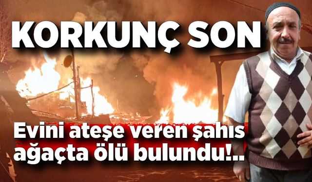 Ordu’da evini ateşe veren şahıs ağaçta ölü bulundu