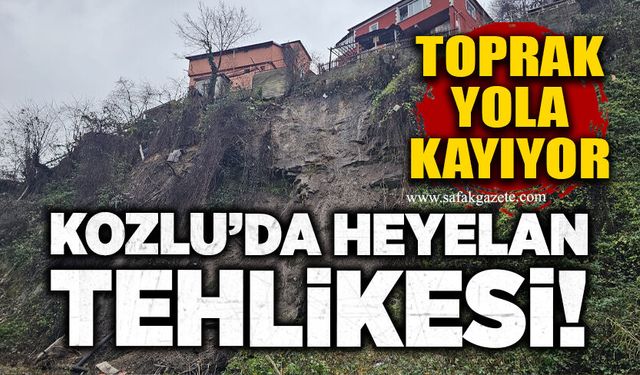 Kozlu’da heyelan tehlikesi: Toprak yola kayıyor