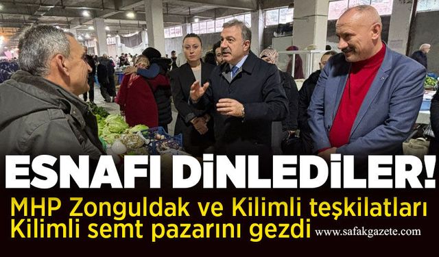 MHP Kilimli’de semt pazarına indi