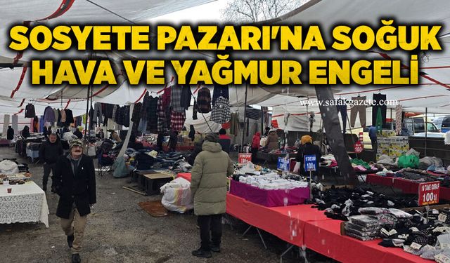 Sosyete Pazarı'na soğuk hava ve yağmur engeli