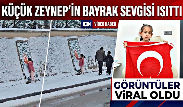 Küçük Zeynep’in Bayrak Sevgisi Isıttı