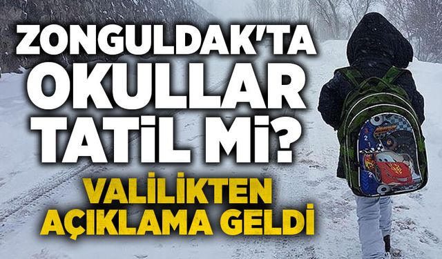 Zonguldak’ta Eğitime Beyaz Mola: Okullar 1 Gün Tatil