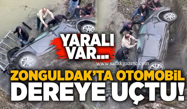 Zonguldak’ta otomobil dereye uçtu! Yaralı var...