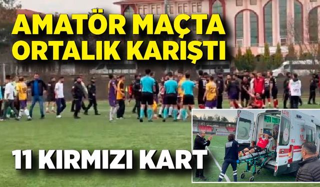 Amatör Maçta Ortalık Karıştı: 11 Kırmızı Kart