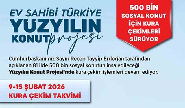 500 Bin Konut Projesinde 9-15 Şubat Kura Takvimi Açıklandı