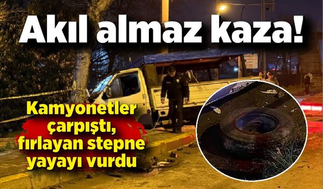 Akıl almaz kaza! Savrulan stepne kadını ağır yaraladı