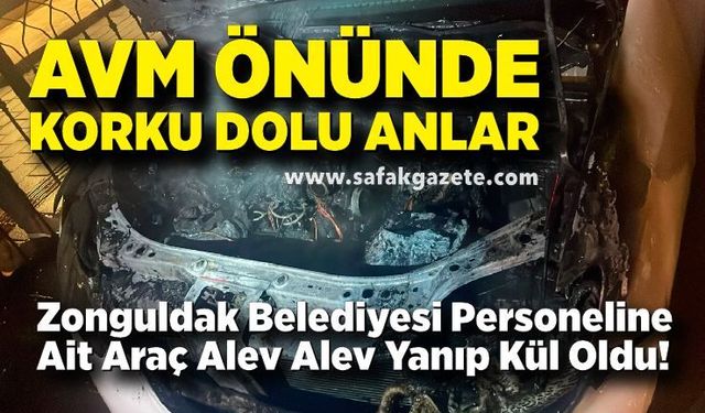 Zonguldak’ta Park Halindeki araç alev aldı