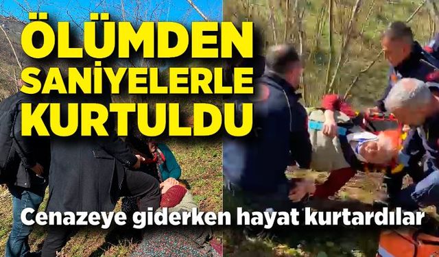 Fındık bahçesinde ölümden saniyelerle kurtuldu