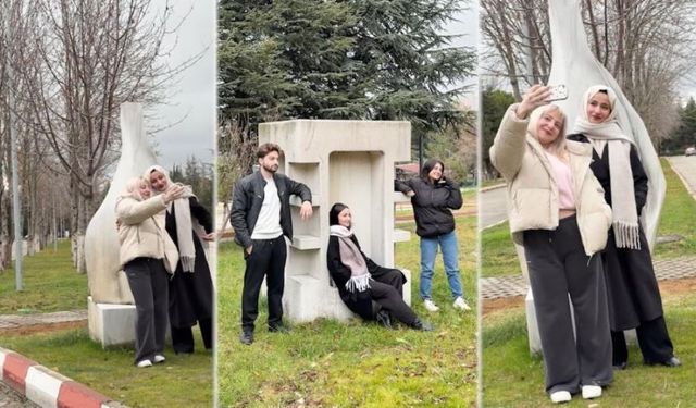 Doğal taş heykelleri BŞEÜ kampüsünü açık müzeye çevirdi