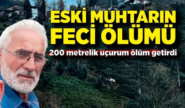 Eski muhtarın son yolculuğu uçurumda bitti