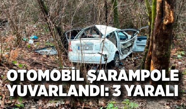 Kastamonu’da Otomobil Şarampole Yuvarlandı: 3 Yaralı