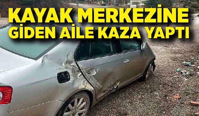 Kayak Merkezine Giden Ailenin Otomobili Kaza Yaptı: 3 Yaralı