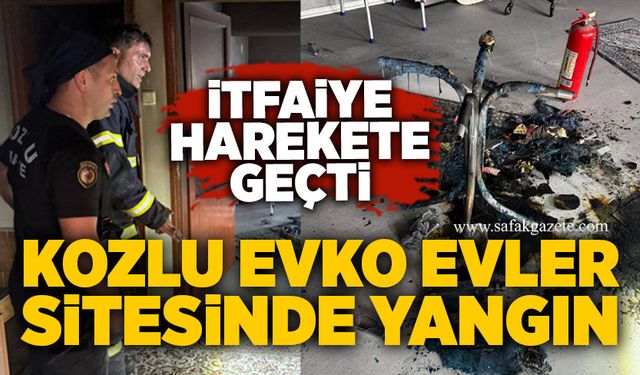 Kozlu EVKO Evler Sitesinde Yangın: İtfaiye harekete geçti