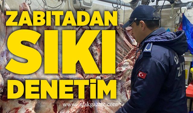 Zabıta ekiplerinden kasap ve et satış noktalarına denetim