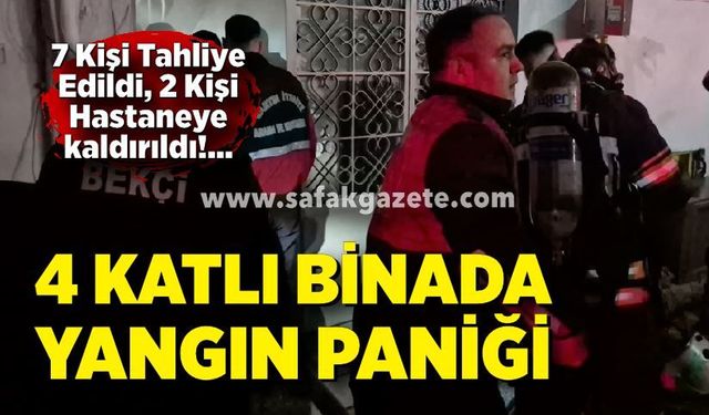 Bartın'da 4 katlı apartmanda yangın paniği: 2 kişi dumandan etkilendi