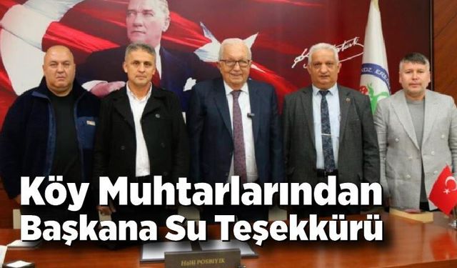 Köy Muhtarlarından Başkan Posbıyık’a Su Teşekkürü