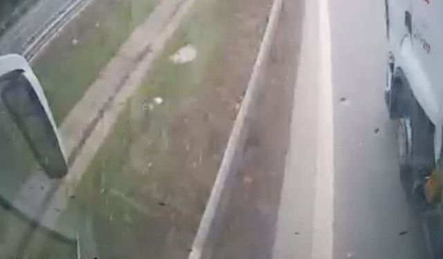 Otobüs şoförünün manevrası faciayı önledi: O anlar kamerada