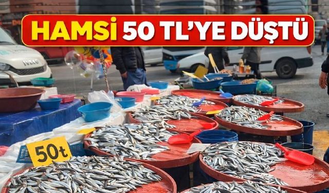 Hamsi 50 TL’ye Düştü, Tezgahlar Doldu Taştı