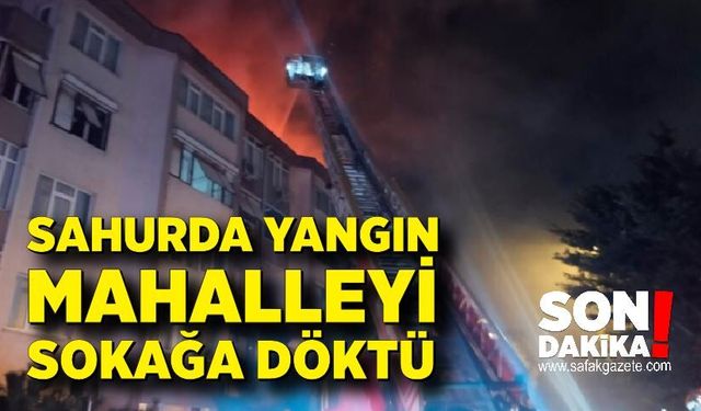 Sahur Saatinde Çatı Yangını Paniği