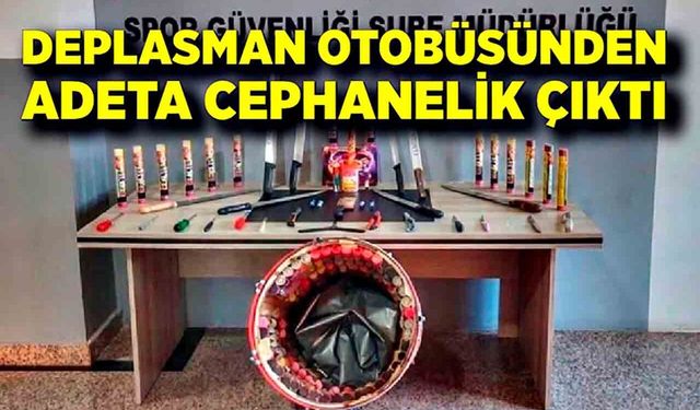 Maç öncesi şok! Davuldan meşale ve bıçaklar çıktı