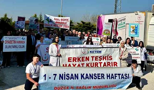 Kanser ve Kalp Sağlığına Dikkat Çekilen Farkındalık Yürüyüşü