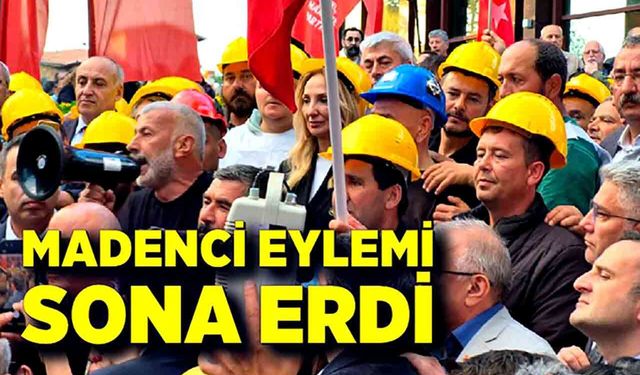 Madenci yürüyüşü uzlaşmayla sona erdi