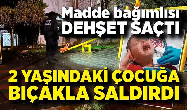 Parkta oynayan 2 yaşındaki çocuğa bıçaklı saldırı