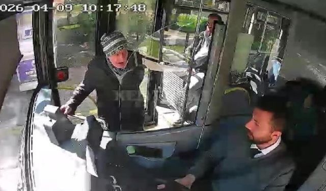 Otobüs şoförünün örnek davranışı kamerada