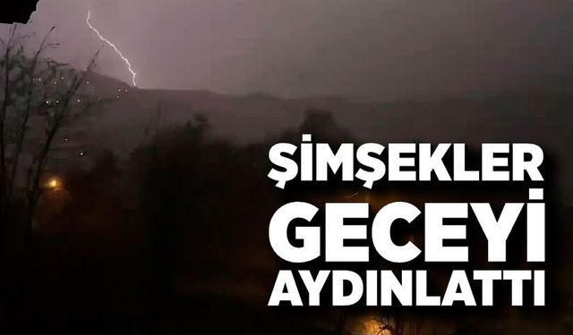 Şimşekler Geceyi Aydınlattı, Dolu Beyaza Bürüdü