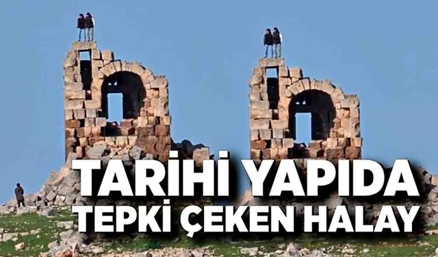 Tarihi yapıda tepki çeken halay