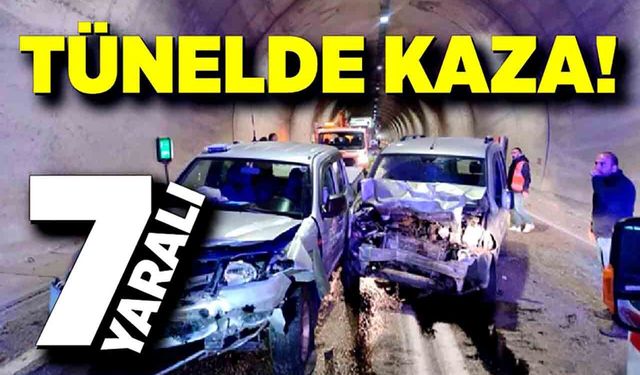 Tünelde Korkutan Çarpışma; 7 Yaralı