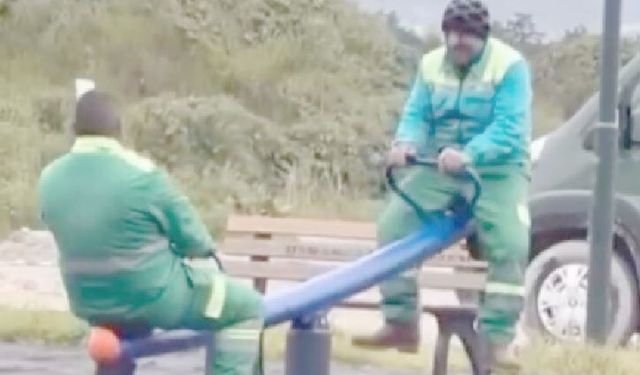 Tahteravalliye binen temizlik işçileri güldürdü