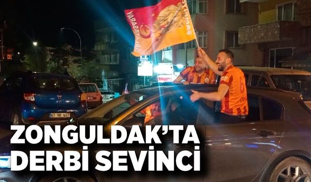 Zonguldak'ta taraftarlar Galatasaray'ın galibiyetini kutladı