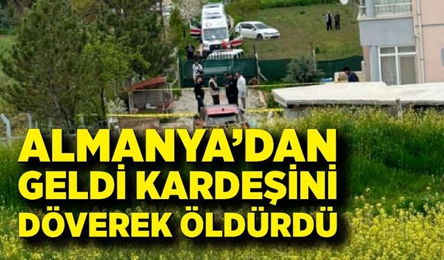 Almanya’dan geldi, kardeşini döverek öldürdü