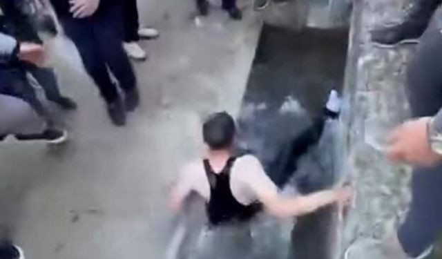 Bayram namazına gelmeyenleri buz gibi suya attılar