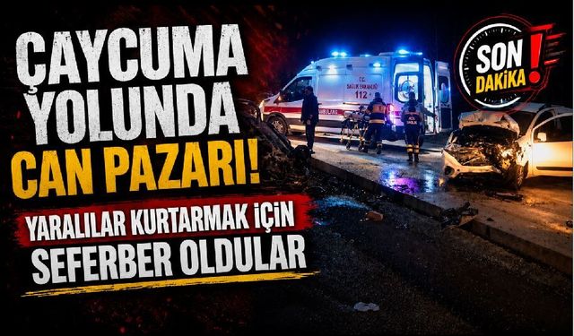 Çaycuma Yolunda Can Pazarı! Sürücü Araçta Sıkıştı
