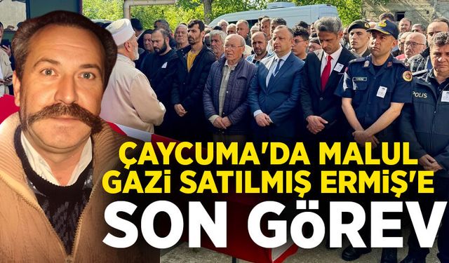 Çaycuma'da malul gazi Satılmış Ermiş'e son görev