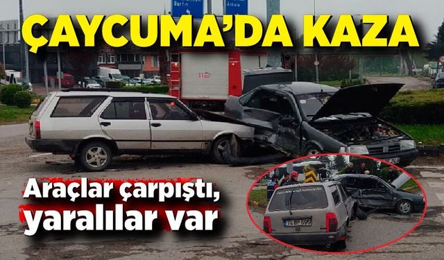 Çaycuma’da kaza: Kavşakta 3 kişi yaralandı
