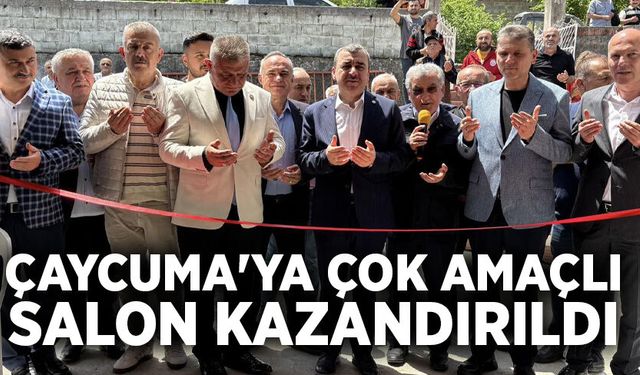 Çaycuma'ya çok amaçlı salon kazandırıldı