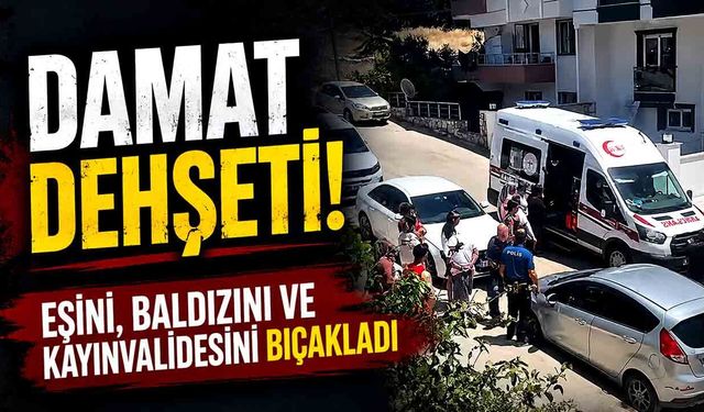 Damat dehşet saçtı! Eşini, baldızını ve kayınvalidesini bıçakladı