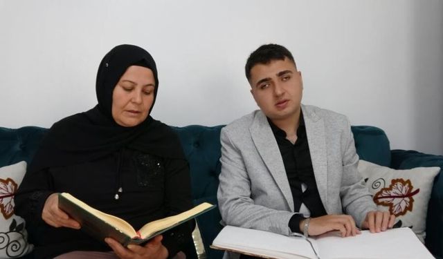 Görme engelli oğlunun eğitimi için Braille alfabesini öğrendi