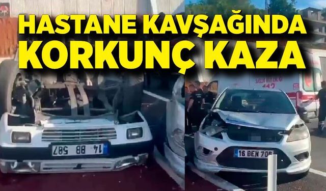 Hastane kavşağında kaza: 5 yaralı