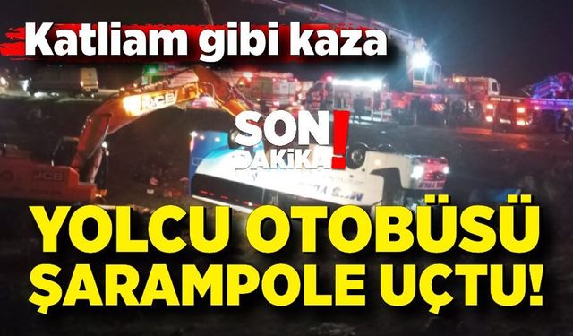 Ölüm yolculuğu: Otobüs devrildi, bilanço ağır
