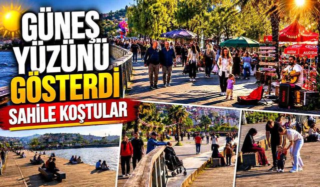 Güneş yüzünü gösterdi sahile koştular