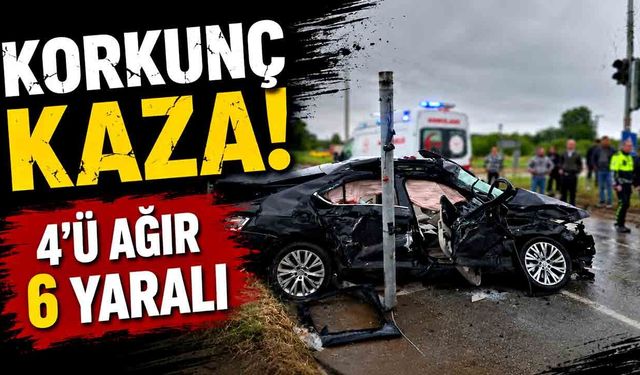 Otomobil, minibüs ve tır çarpıştı: 4'ü ağır 6 yaralı