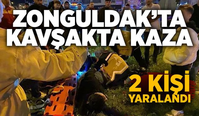 Zonguldak’ta kavşakta kaza: 2 kişi yaralandı