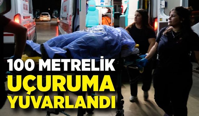 100 metrelik uçurumdan yuvarlandı, jandarmanın dikkatiyle kurtuldu