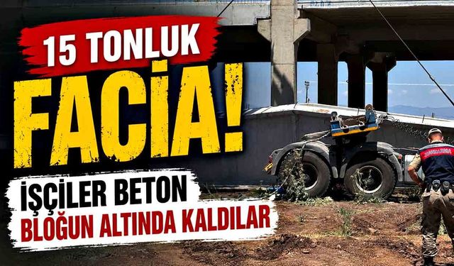 15 tonluk facia! İşçiler altında kaldı