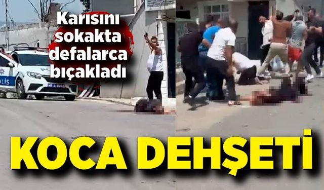 5 çocuk annesi kadın eşi tarafından sokakta defalarca bıçaklandı